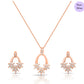 Blush Boom Elegance Rose Gold Plated 925 Silver Jewelry Set