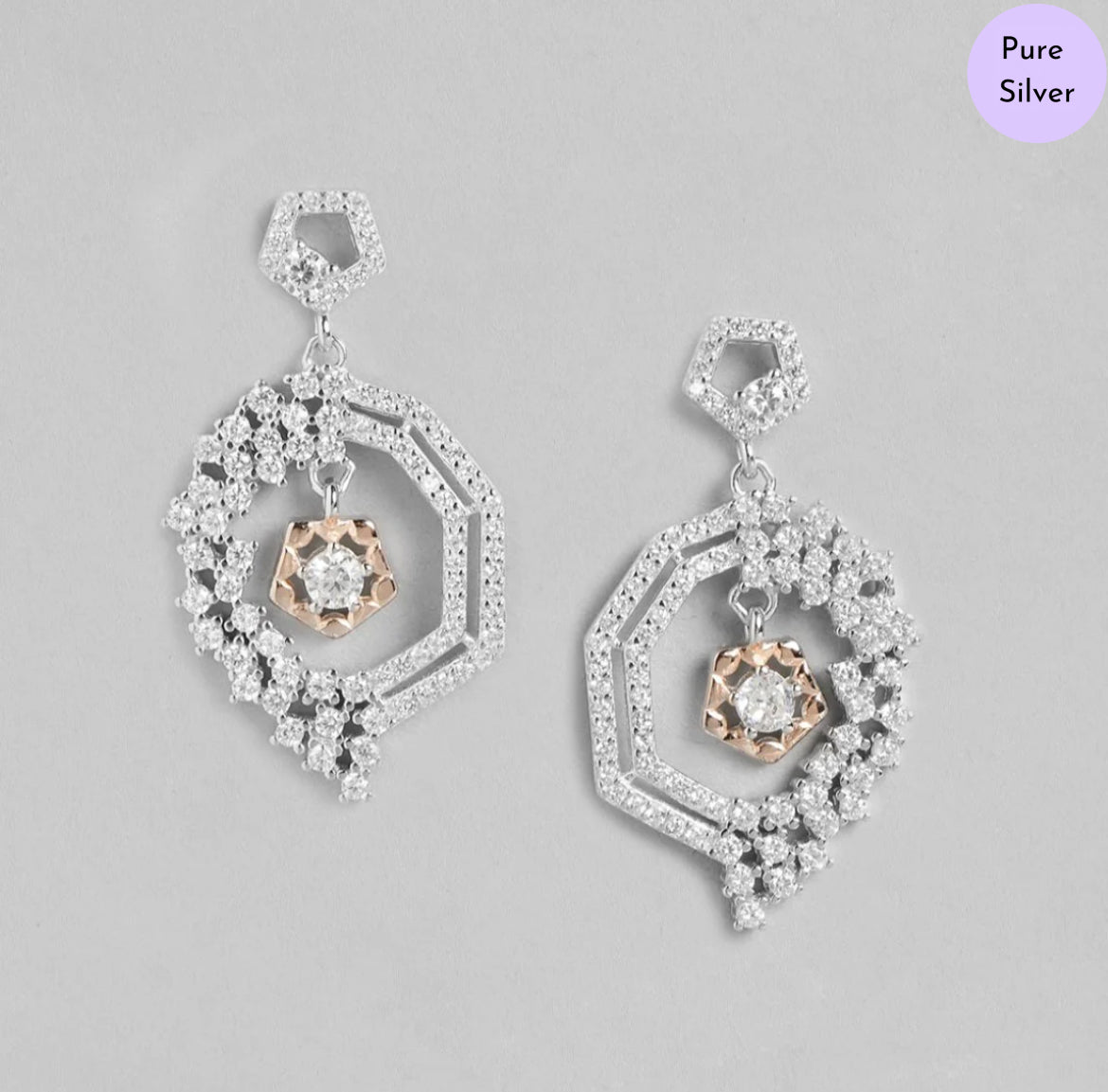 Brilliance in Balance Dual Tone-Plated 925 Silver Jewelry Set