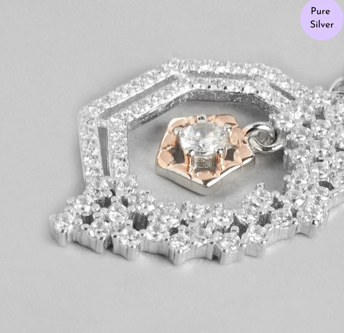 Brilliance in Balance Dual Tone-Plated 925 Silver Jewelry Set