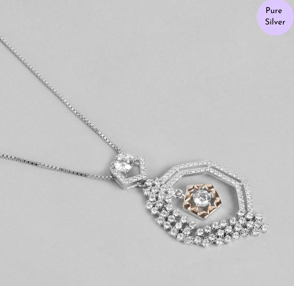 Brilliance in Balance Dual Tone-Plated 925 Silver Jewelry Set