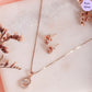 Twin Grace Rose Gold 925 Silver Jewelry Set with Twin Circles