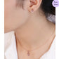 Twin Grace Rose Gold 925 Silver Jewelry Set with Twin Circles