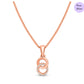 Twin Grace Rose Gold 925 Silver Jewelry Set with Twin Circles