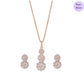 Floral Muse Rose Gold Plated  925 Silver Jewelry Set