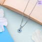 Eveil Eye Essence Rhodium Plated CZ 925 Silver Necklace