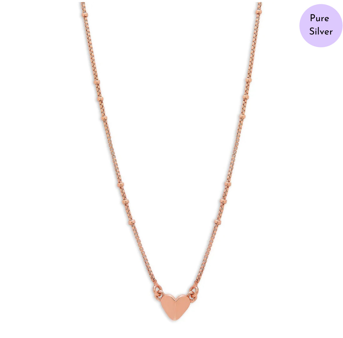 Heartstrings Rose Gold 925 Sterling Silver Necklace
