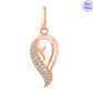 Ethernal Wings 925 Silver Rose Gold Plated Pendant with Chain