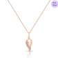 Ethernal Wings 925 Silver Rose Gold Plated Pendant with Chain
