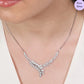 Pure Essence Drop Rhodium Plated 925 Silver Necklace