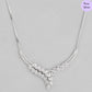 Pure Essence Drop Rhodium Plated 925 Silver Necklace