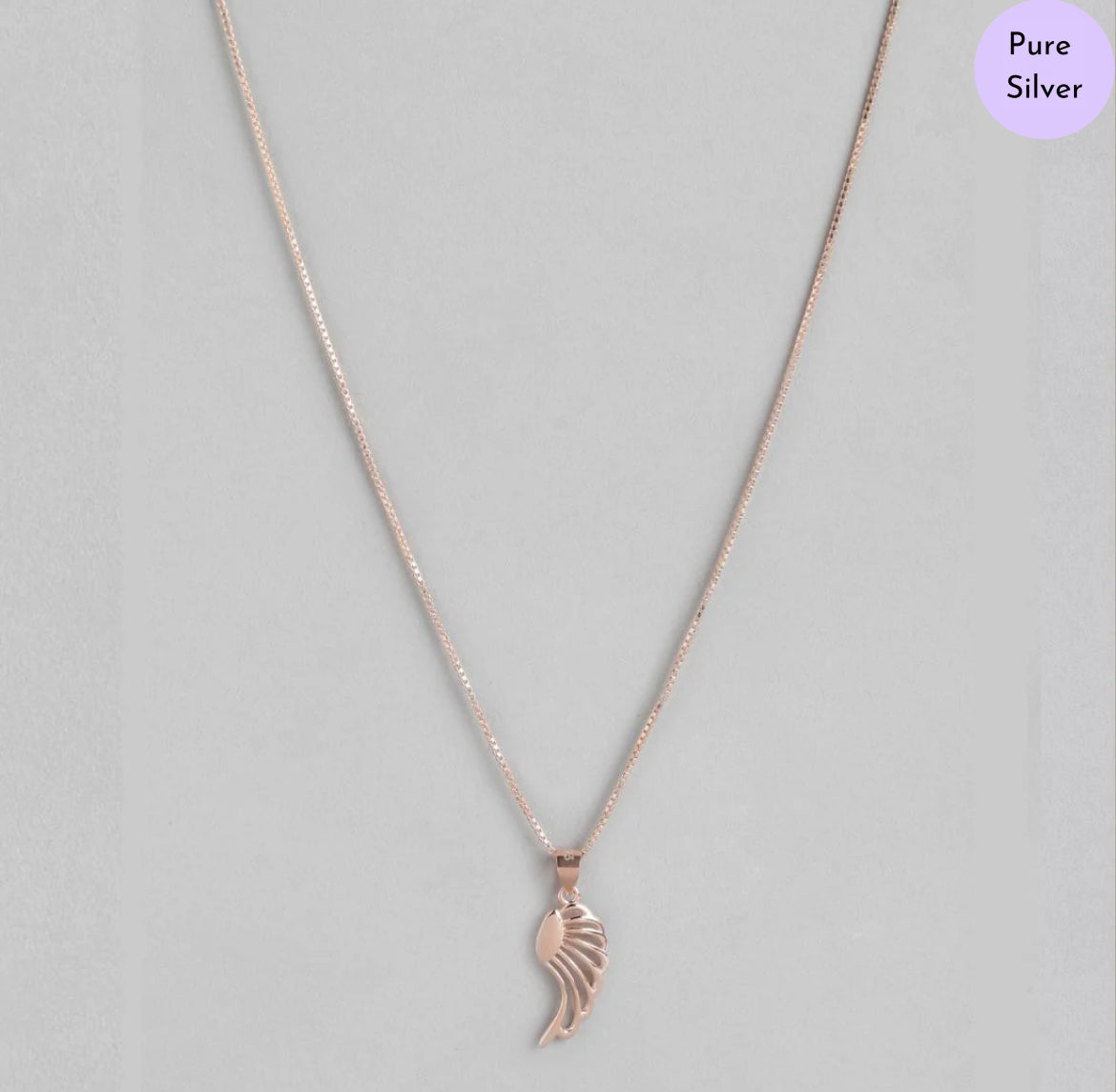 Divine Winged Charm Gold-Plated 925 Silver Pendant with Chain