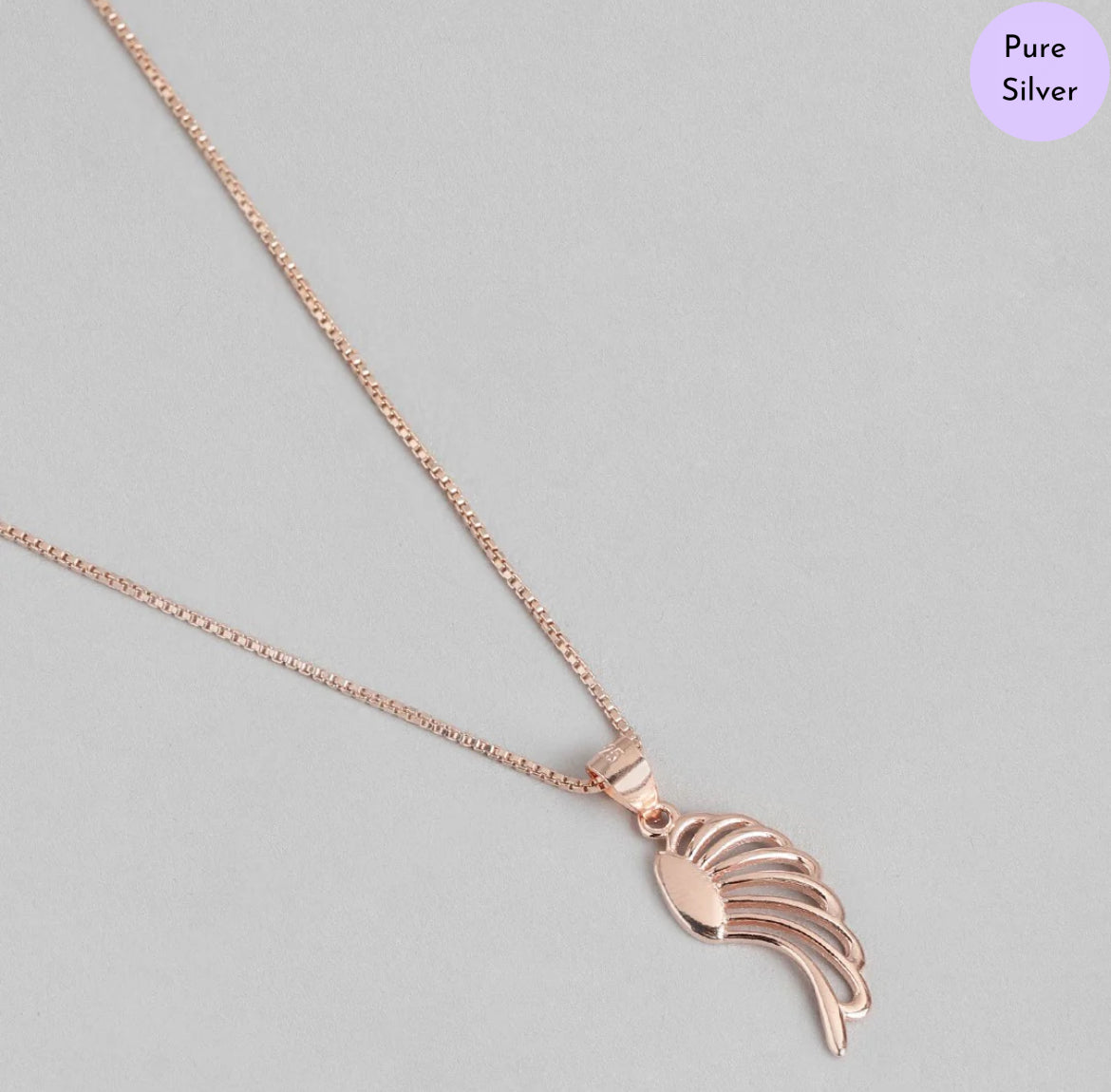Divine Winged Charm Gold-Plated 925 Silver Pendant with Chain