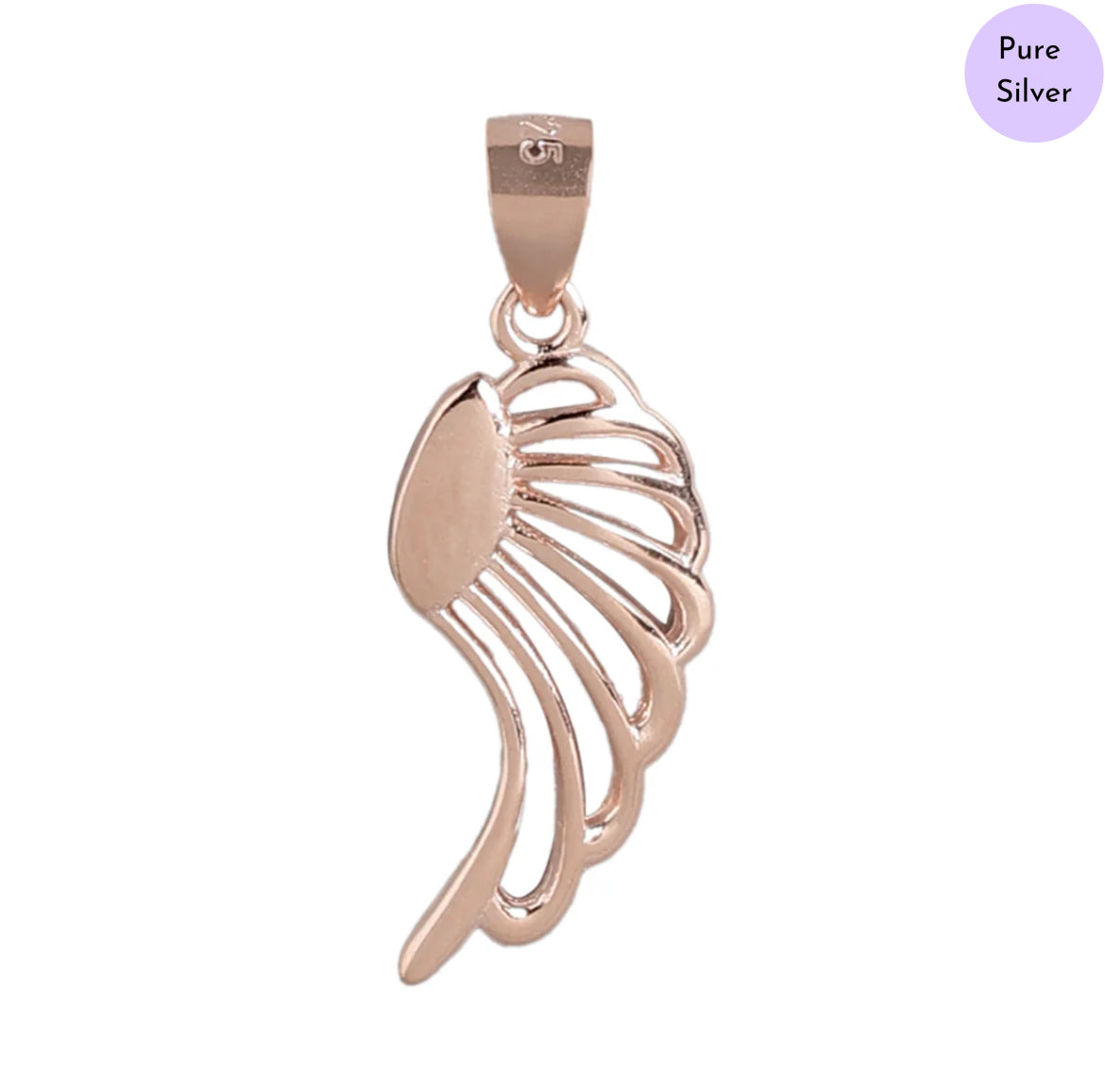 Divine Winged Charm Gold-Plated 925 Silver Pendant with Chain