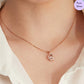 Crowned Elegance Rose Gold 925 Silver Necklace Chain