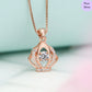 Crowned Elegance Rose Gold 925 Silver Necklace Chain
