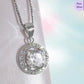 Eternal Alexis Halo Rhodium Plated 925 Silver Necklace