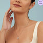 Eternal Alexis Halo Rhodium Plated 925 Silver Necklace