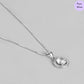 Eternal Alexis Halo Rhodium Plated 925 Silver Necklace