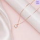 Square Symphony Rose Gold Plated 925 Silver Pendant with Chain