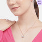 Square Symphony Rose Gold Plated 925 Silver Pendant with Chain