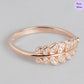 Branch of Grace CZ Studded Rose Gold 925 Silver Ring (Adjustable)