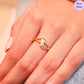 Natures's Golden Embrace 925 Sterling Silver Gold-Plated Women's Ring