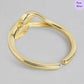 Natures's Golden Embrace 925 Sterling Silver Gold-Plated Women's Ring