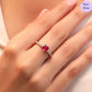 Sculpted Devotion Rhodium-Plated 925 Sterling Silver Women's Ring