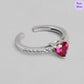 Sculpted Devotion Rhodium-Plated 925 Sterling Silver Women's Ring