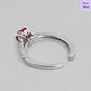 Sculpted Devotion Rhodium-Plated 925 Sterling Silver Women's Ring