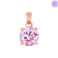 Pink Orbit Pendant Rose Gold Plated 925 Silver Pendant with Chain