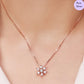Lunar Glow Pendant Rose Gold Plated 925 Silver Necklace Chain