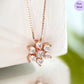 Lunar Glow Pendant Rose Gold Plated 925 Silver Necklace Chain