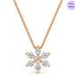 Lunar Glow Pendant Rose Gold Plated 925 Silver Necklace Chain