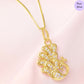 Golden Mirage Pendant with CZ in Gold-Plated 925 Sterling Silver