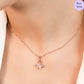 Dreamcatcher Wings Rose Gold-Plated 925 Silver Butterfly Pendant with Chain