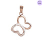 Dreamcatcher Wings Rose Gold-Plated 925 Silver Butterfly Pendant with Chain