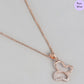 Dreamcatcher Wings Rose Gold-Plated 925 Silver Butterfly Pendant with Chain
