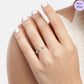 Flora Lux Rhodium Rose Gold-Plated 925 Sterling Silver Ring