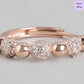 Flora Lux Rhodium Rose Gold-Plated 925 Sterling Silver Ring