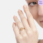Golden Echo Gold plated 925 Sterling Silver Adjustable Ring (Adjustable)