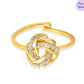 Golden Echo Gold plated 925 Sterling Silver Adjustable Ring (Adjustable)