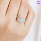 Reflections of Grace Rhodium-Plated 925 Sterling Silver CZ Ring (Adjustable)