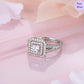 Reflections of Grace Rhodium-Plated 925 Sterling Silver CZ Ring (Adjustable)