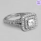 Reflections of Grace Rhodium-Plated 925 Sterling Silver CZ Ring (Adjustable)