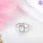 Halo Hexa CZ 925 Sterling Silver Ring (Adjustable)