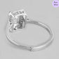 Halo Hexa CZ 925 Sterling Silver Ring (Adjustable)
