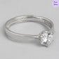 Shimmer Halo Rhodium-Plated CZ 925 Sterling Silver Ring