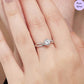 Whirlstone Charm Rhodium Plated 925 Sterling Silver Ring (Adjustable)