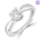 Whirlstone Charm Rhodium Plated 925 Sterling Silver Ring (Adjustable)